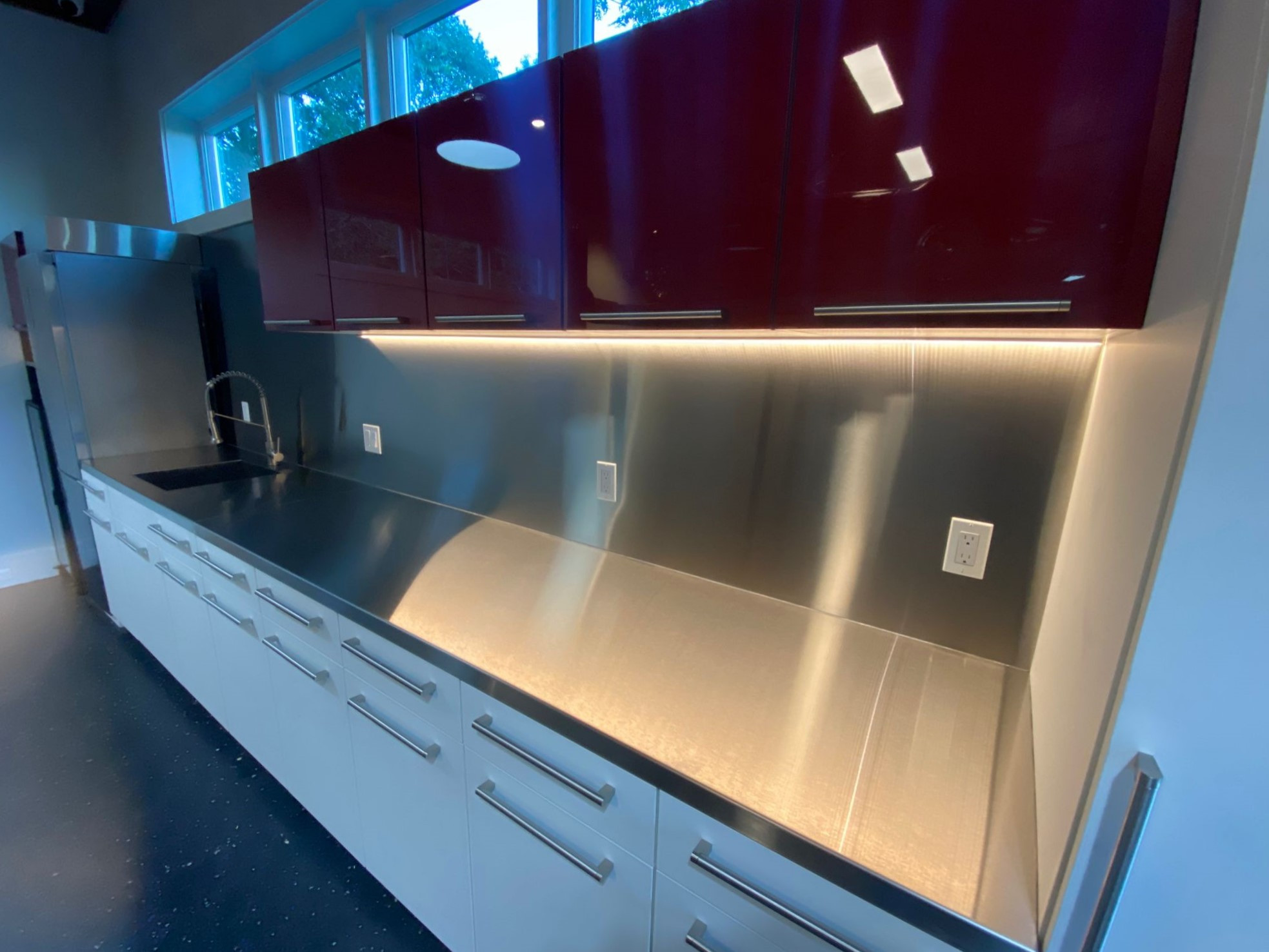 Custom stainless steel work surface